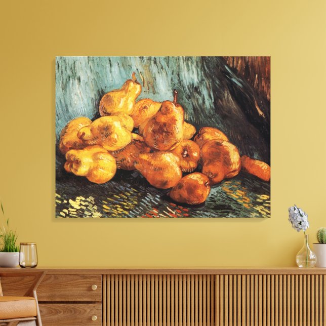 Fortfarande med Quince Pears av Vincent van Gogh Canvastryck (Insitu (Vardagsrum))