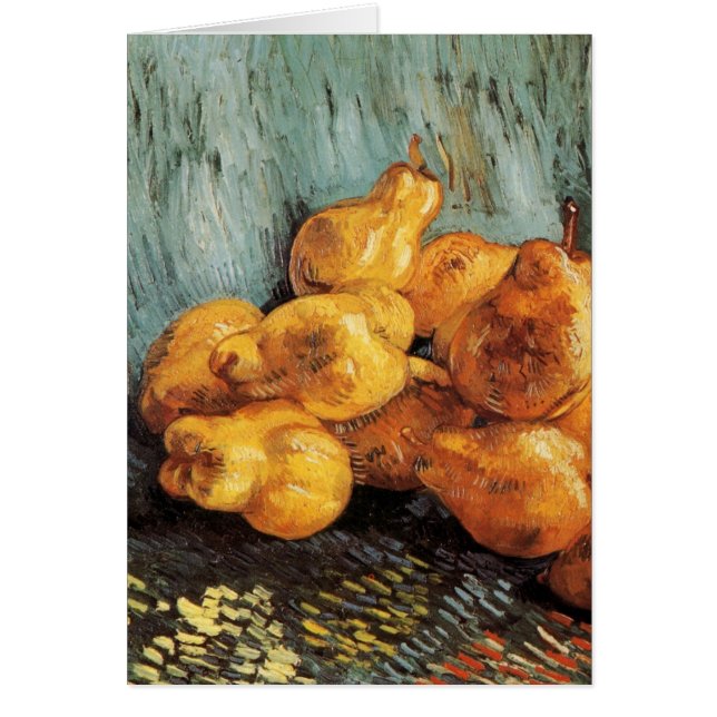 Fortfarande med Quince Pears av Vincent van Gogh Hälsningskort (Framsidan)