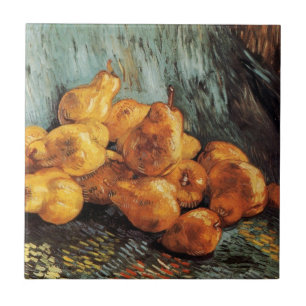 Fortfarande med Quince Pears av Vincent van Gogh Kakelplatta