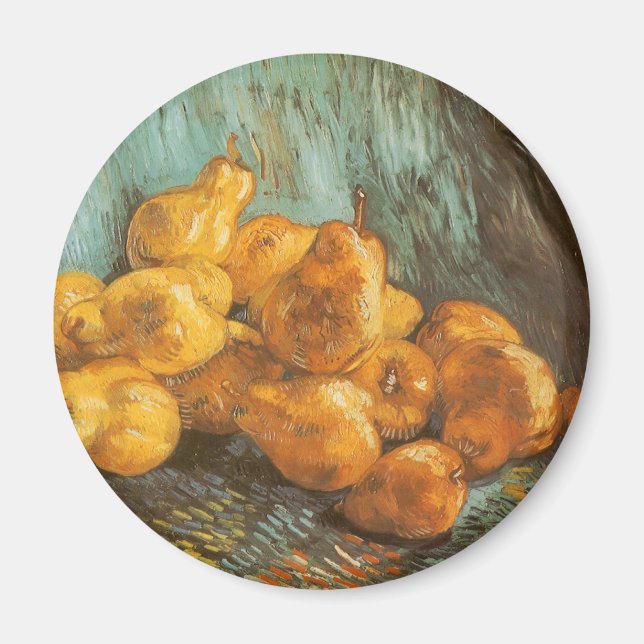 Fortfarande med Quince Pears av Vincent van Gogh Magnet (Framsidan)