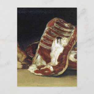 Fortfarande med revben, stek och lammhuvud - Goya Vykort