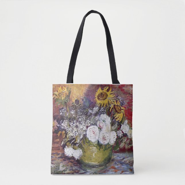 Fortfarande med Ro och solblommor - Van Gogh Tygkasse (Framsida)