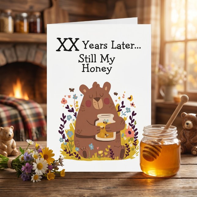 Fortfarande Min Honung Personlig Glad årsdagskort Kort (Personalizable Anniversary Card)