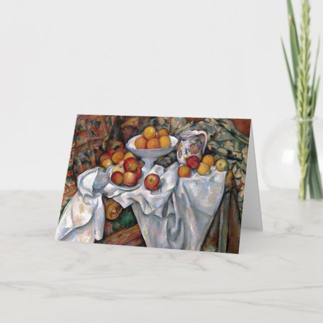 Fortfarande Orangar - Paul Cezanne Painting Art Kort (Framsida)