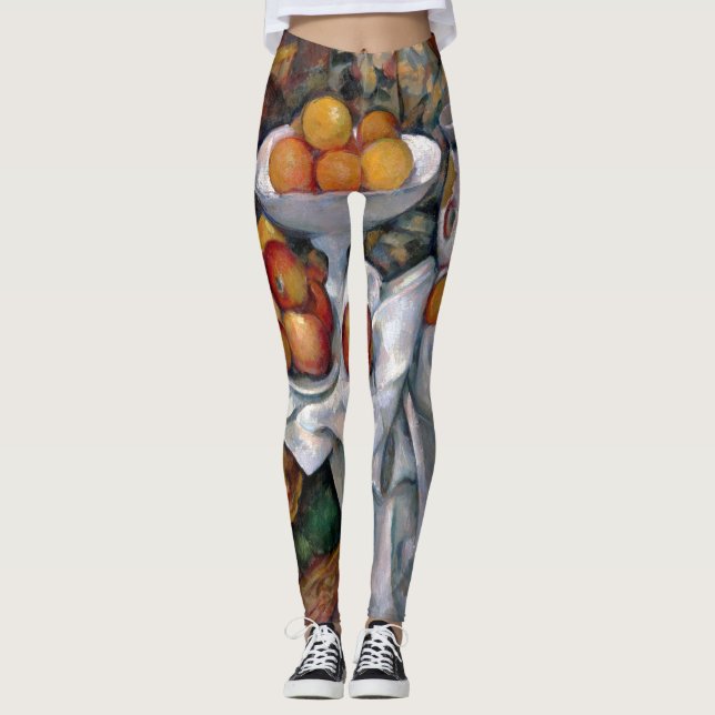 Fortfarande Orangar - Paul Cezanne Painting Art Leggings (Framsida)