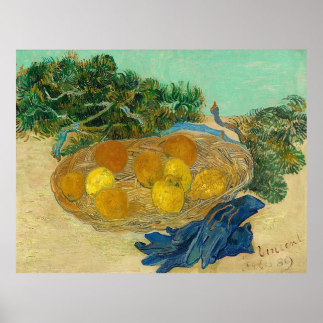 Fortfarande Orangars och Lemons Vincent Gogh Poster (Framsidan)