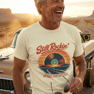 Fortfarande Rockin' Vintage Rock – 50-talets Ameri T Shirt