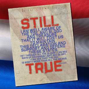 FORTFARANDE SANT JOHN ADAMS AMERICA QUOTE POSTER