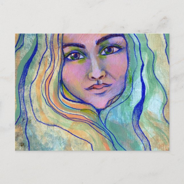 Fortfarande Seas Goddess Helg Vykort (Framsida)