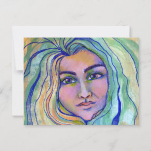 Fortfarande Seas Goddess Vykort