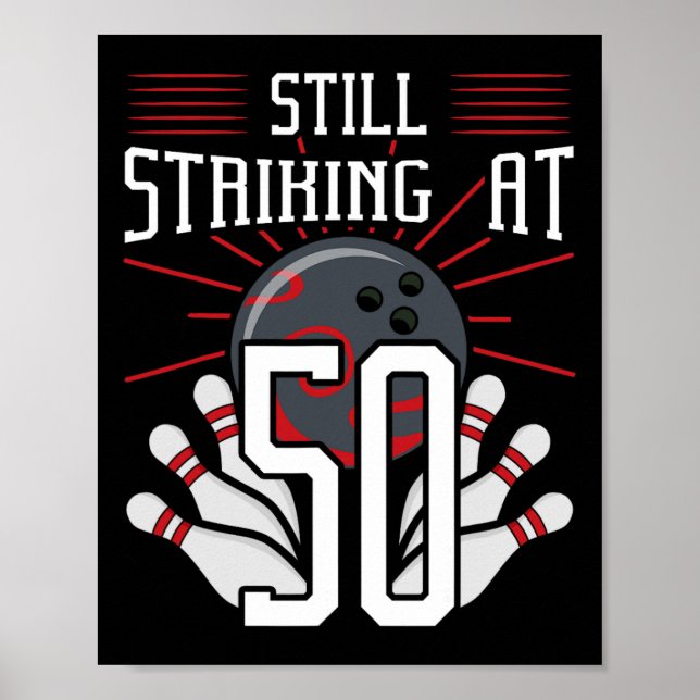 Fortfarande slående vid 50 gångbara Födelsedagsfes Poster (Framsidan)
