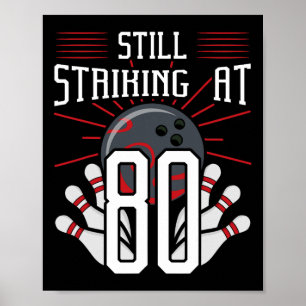 Fortfarande slående vid 80 gångbara Födelsedagsfes Poster