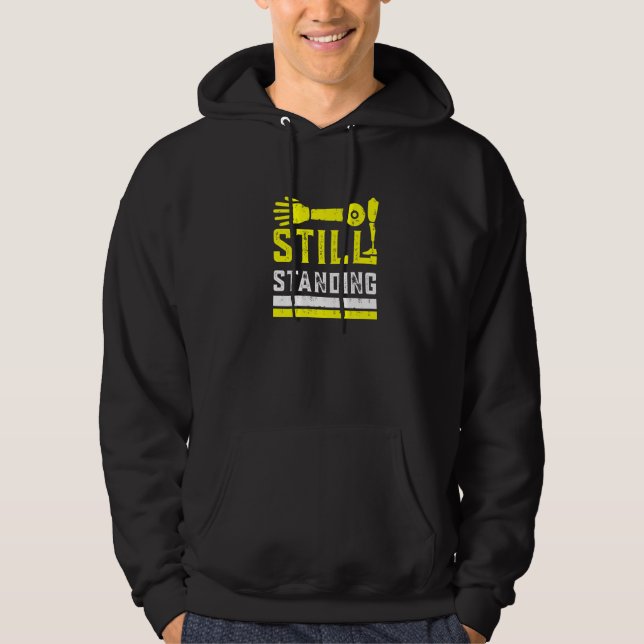 Fortfarande stående  Benamputation Benamputerad Pr Hoodie (Framsida)