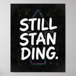 Fortfarande Stående Retro Motiverande Citat Poster