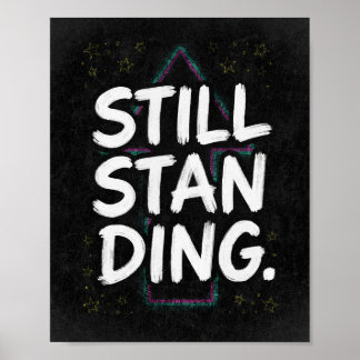 Fortfarande Stående Retro Motiverande Citat Poster