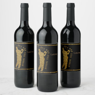 Fortfarande Swingin'Golfers 40 to 49 Vinflaska Etikett