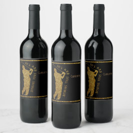 Fortfarande Swingin'Golfers 50 to 59 Vin-etikett Vinflaska Etikett