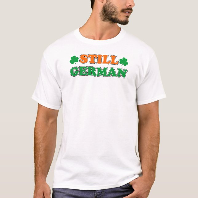 Fortfarande tyska irländska färger och Shamrocks Tee (Framsida)