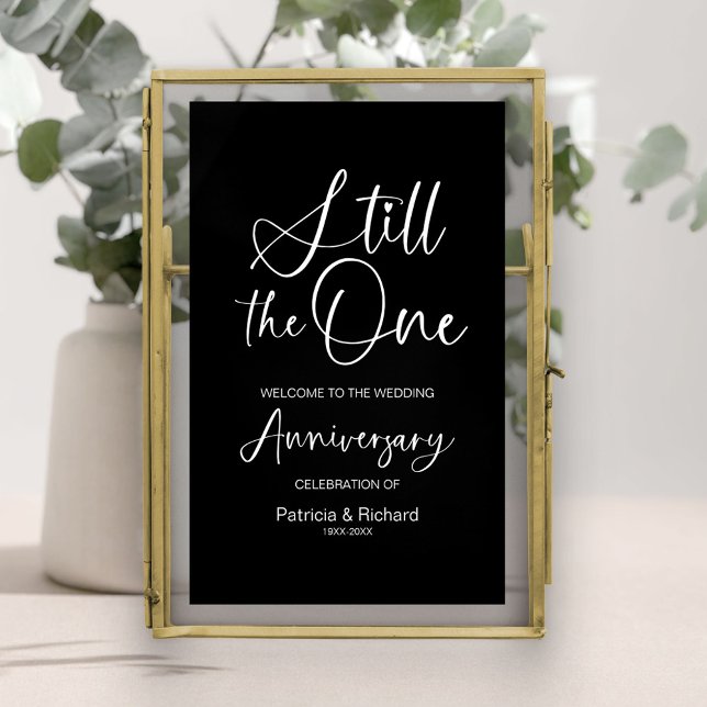 Fortfarande välkomstskylt om 1 Bröllop-årsdagen Poster (Skapare uppladdad)