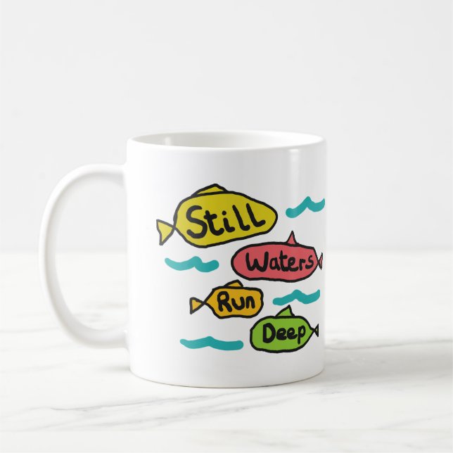 Fortfarande Vatten Springa Deep Kaffemugg (Vänster)