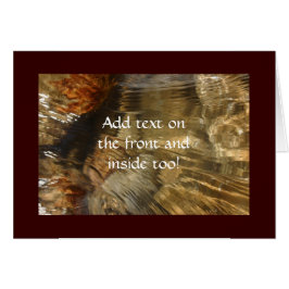 Fortfarande vatten springa djupt hälsningskort