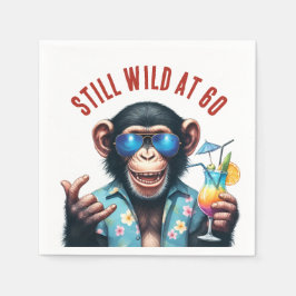 Fortfarande vild vid 60 Summer Monkey 60-årsdag Pappersservett