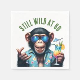 Fortfarande vild vid 60 Summer Monkey 60-årsdag Pappersservett