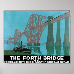 Forth Bridge - North Östra Railway Poster