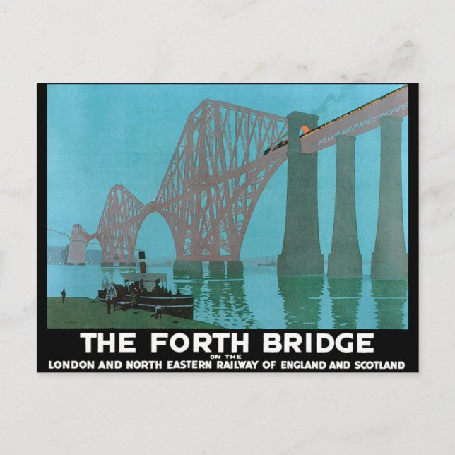 Forth Bridge - North Östra Railway Vykort (Framsida)