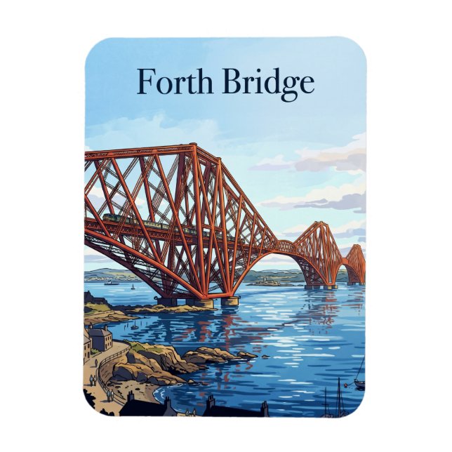 Forth Bridge Storbritannien Magnet (Vertikal)