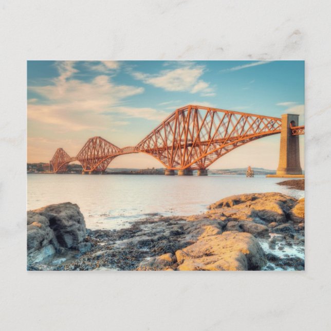Forth Bridge vid Sunset Vykort (Framsida)