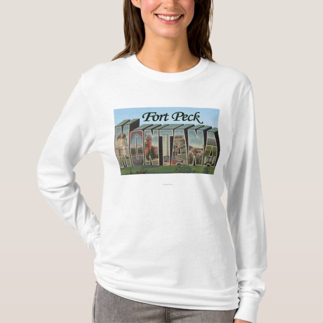 Forthack, Montana - stora brevplatser T-shirt (Framsida)