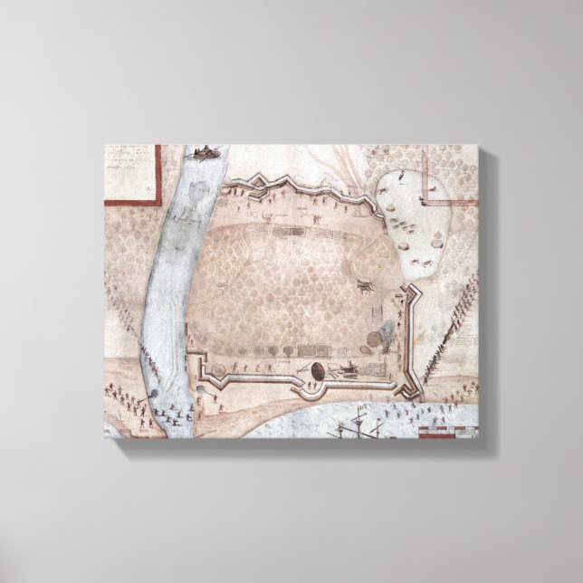 Fortified Encampment, Puerto Rico Canvastryck (Framsida)