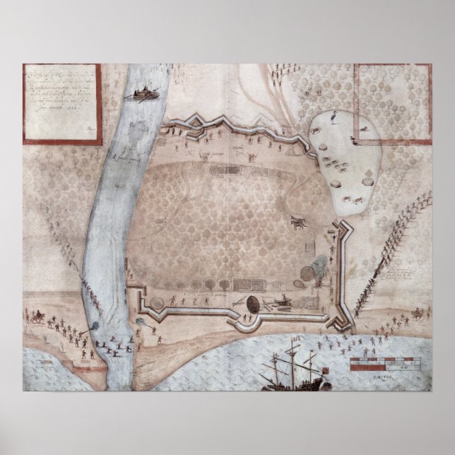 Fortified Encampment, Puerto Rico Poster (Framsidan)