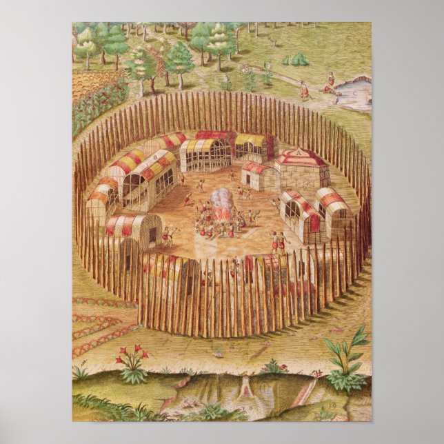 Fortified Indian Village, från "Brevis" Poster (Framsidan)