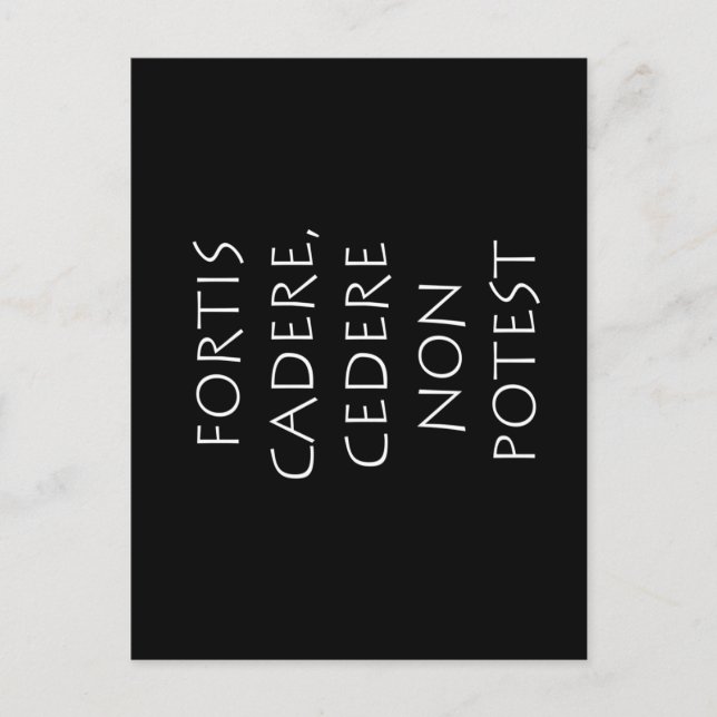 Fortis cadere cedere non potest vykort (Framsida)