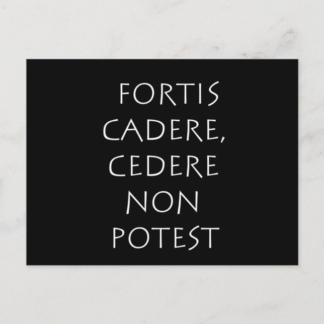 Fortis cadere cedere non potest vykort (Framsida)