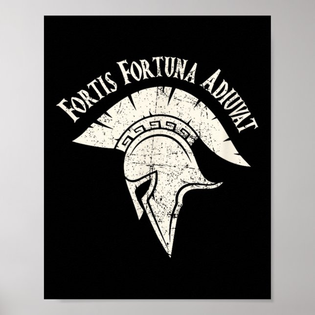 Fortis Fortuna Adiuvat Fortune favors Tattoo Poster (Framsidan)