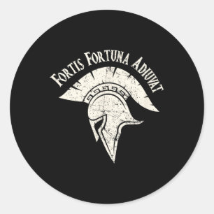 Fortis Fortuna Adiuvat Fortune favors Tattoo Runt Klistermärke