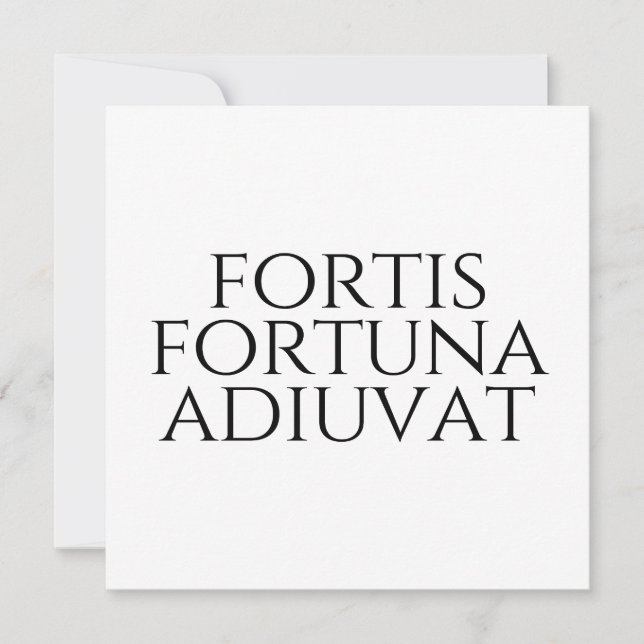 Fortis Fortuna Adiuvat Inbjudningar (Framsida)