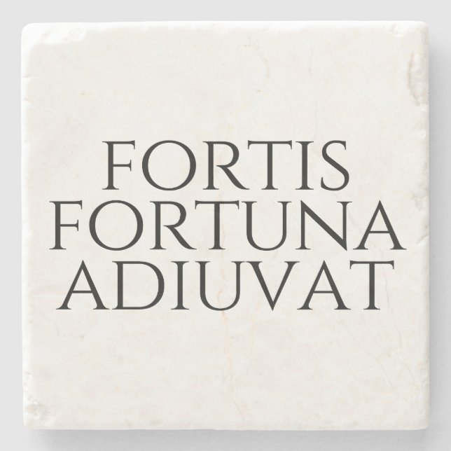 Fortis Fortuna Adiuvat Stenunderlägg (Framsidan)