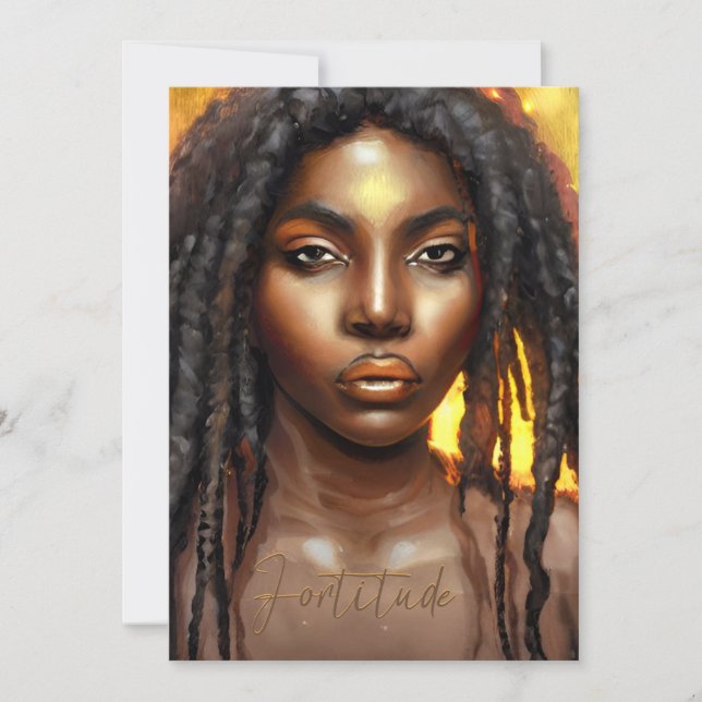 Fortititude African American Art Framework Card Tack Kort (Framsida)