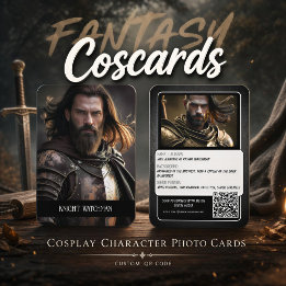 Fortitude Cosplay Karaktärsbytekort QR-kod Visitkort