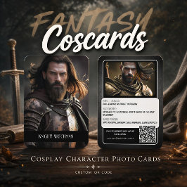 Fortitude Cosplay Karaktärsbytekort QR-kod Visitkort