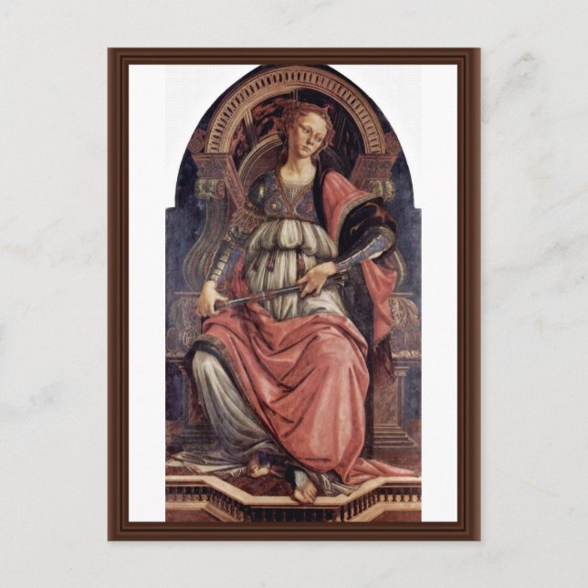 Fortitudo by Botticelli Sandro (Bästa kvalitet) Vykort (Framsida)