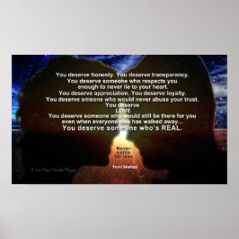 Förtjänstfull vy poster