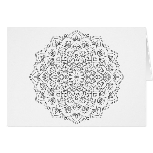 FörtjänstMandala Hälsningskort (Framsidan Horizontal)