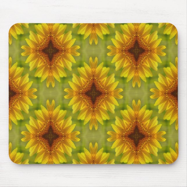 Förtjusade solblommor.... musmatta (Framsidan)
