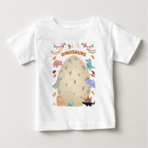 Förtjusande akvarelldinosaurier med stort dinosaur t shirt
