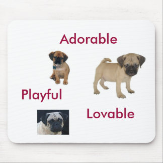 Förtjusande, älskvärda skämtsamma Puggle Mousepad Musmatta